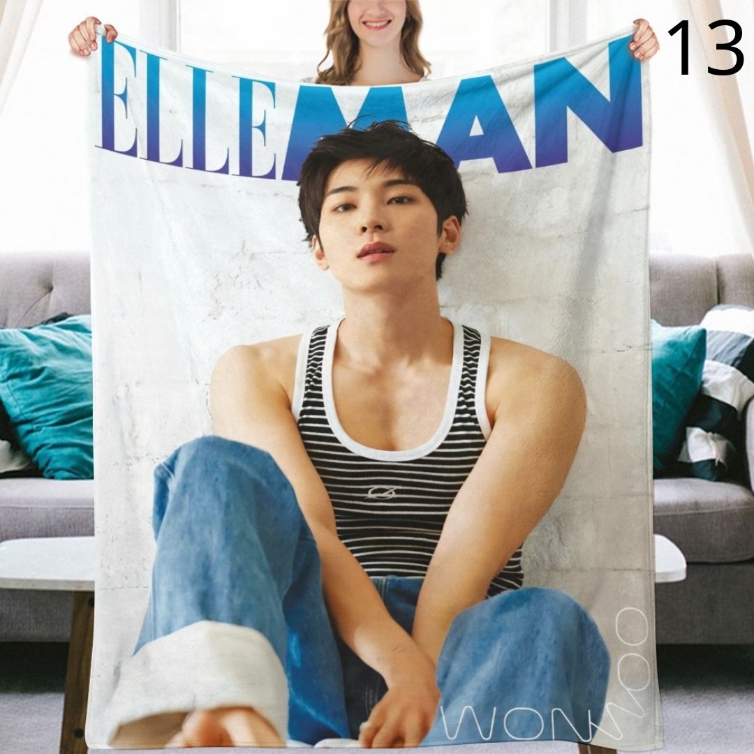 SEVENTEEN Wonwoo Blanket, Seventeen Flannel Throw Blanket, Gifts for Carat