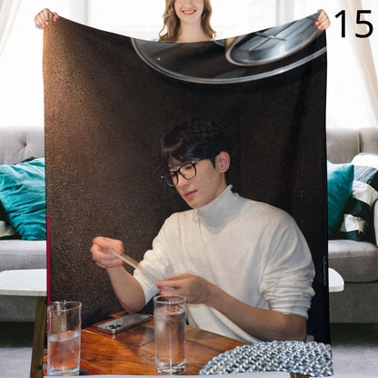 SEVENTEEN Wonwoo Blanket, Seventeen Flannel Throw Blanket, Gifts for Carat