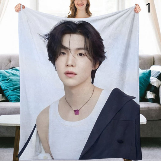 BTS Yoongi Suga Blanket, BTS Bangtan Boys Flannel Throw Blanket, Gifts for Army