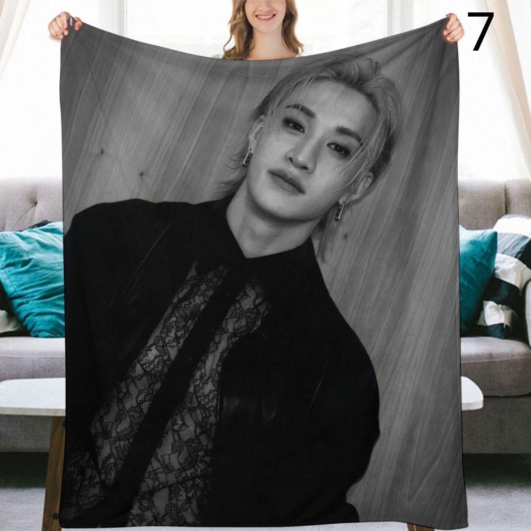 Stray Kids Bang Chan Blanket, SKZ Flannel Throw Blanket, Gifts for Stay