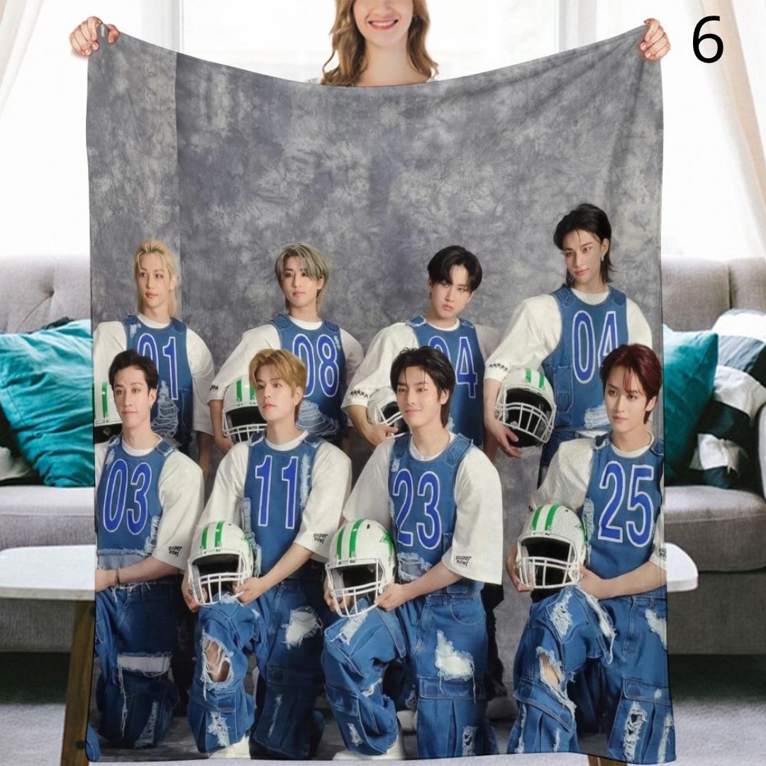 Stray Kids Blanket, SKZ Flannel Throw Blanket, Gifts for Stay
