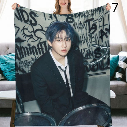 Stray Kids Changbin Blanket, SKZ Flannel Throw Blanket, Gifts for Stay
