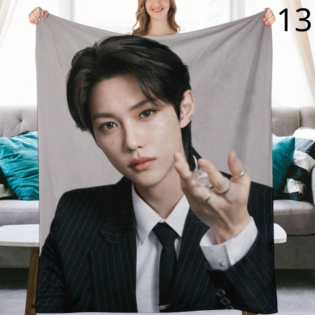 Stray Kids Felix Blanket, SKZ Flannel Throw Blanket, Gifts for