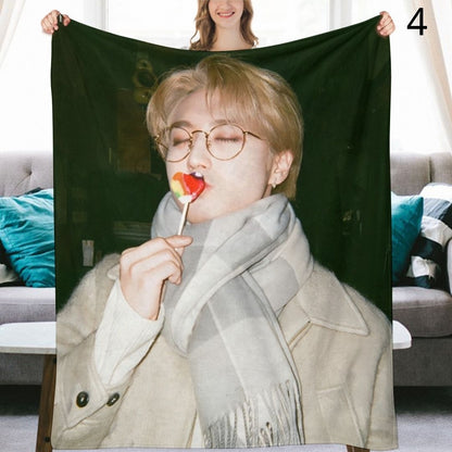 Stray Kids Han Blanket, SKZ Flannel Throw Blanket, Gifts for Stay