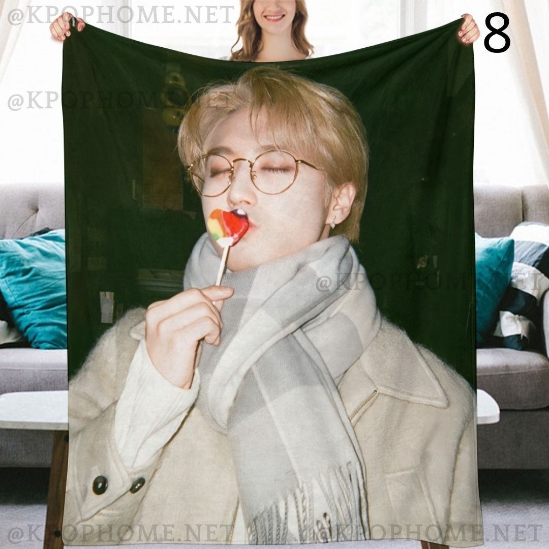 Stray Kids Han Blanket, SKZ Flannel Throw Blanket, Gifts for Stay
