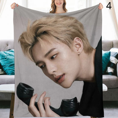Stray Kids Hyunjin Blanket, SKZ Flannel Throw Blanket, Gifts for Stay