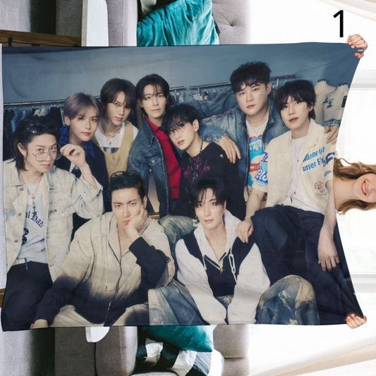 Super Junior Blanket, SuJu Flannel Throw Blanket, Gifts for ELF