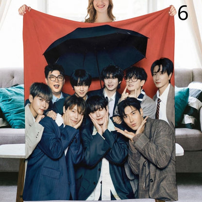 Super Junior Blanket, SuJu Flannel Throw Blanket, Gifts for ELF