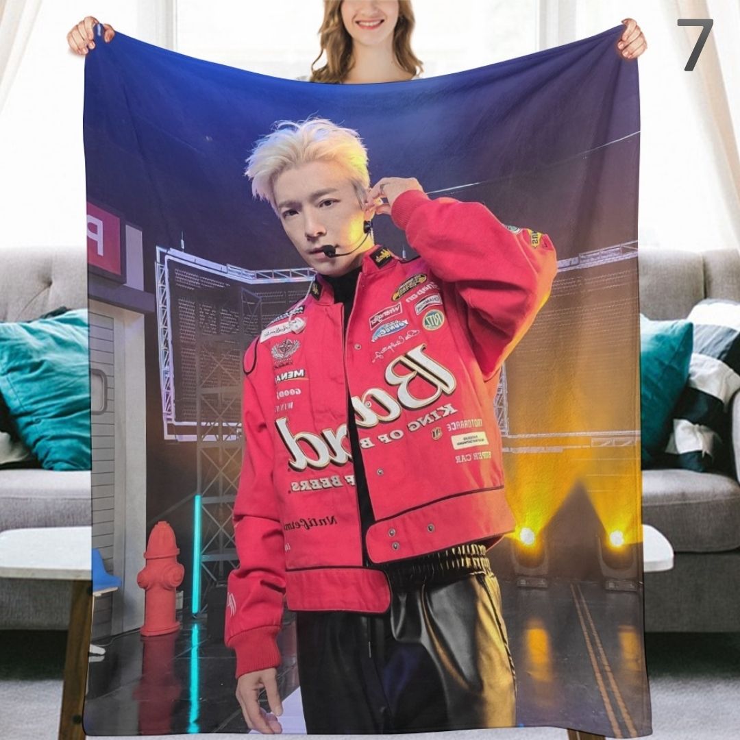 Super Junior Donghae Blanket, SuJu Flannel Throw Blanket, Gifts for ELF