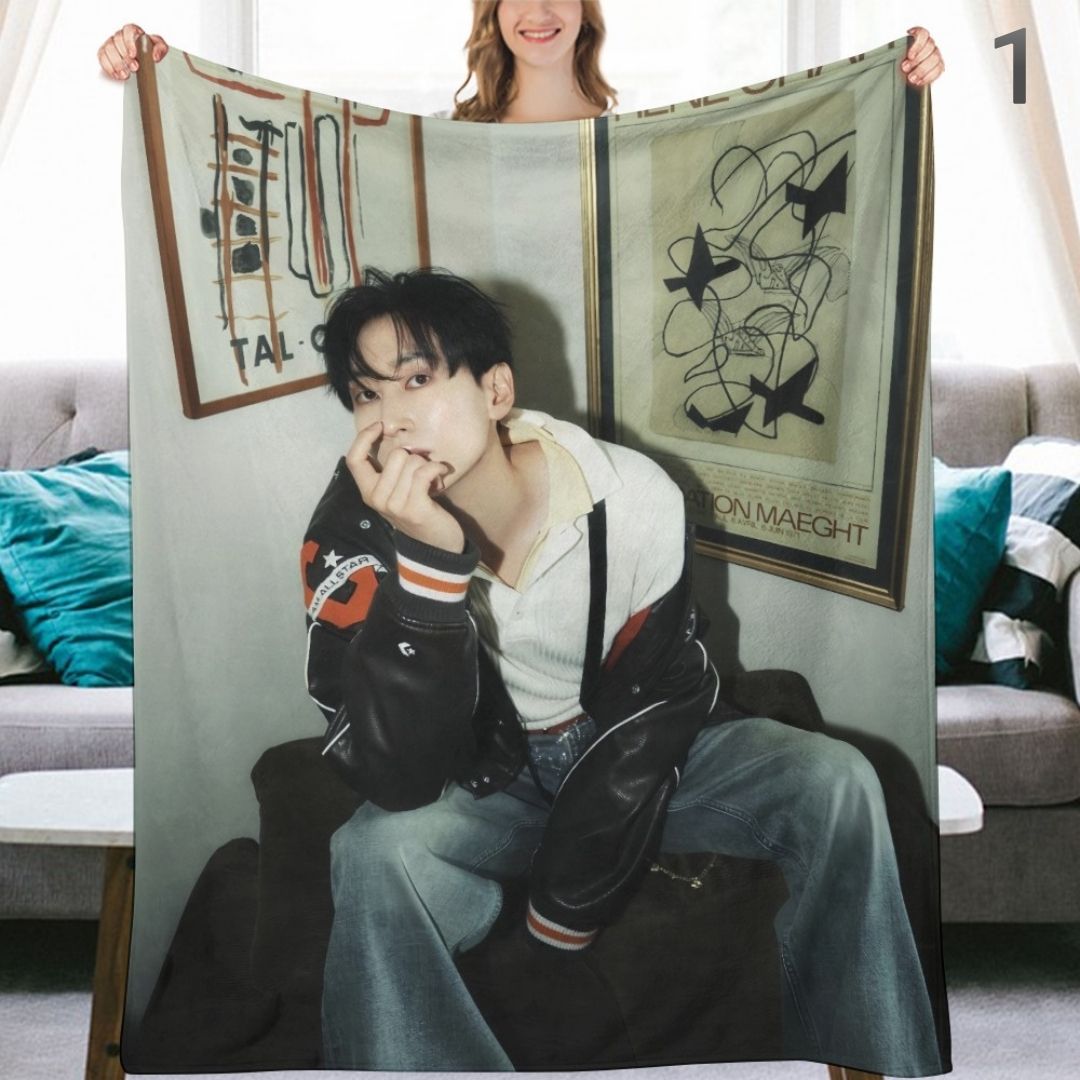 Super Junior Eunhyuk Blanket, SuJu Flannel Throw Blanket, Gifts for ELF