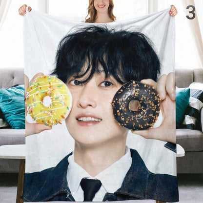 Super Junior Eunhyuk Blanket, SuJu Flannel Throw Blanket, Gifts for ELF