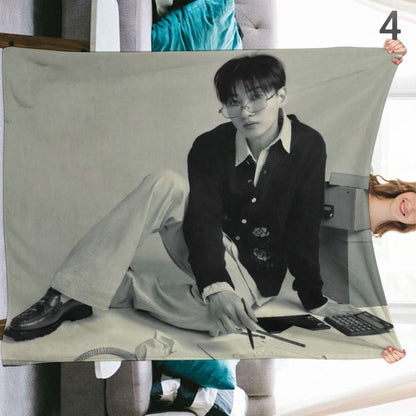 Super Junior Eunhyuk Blanket, SuJu Flannel Throw Blanket, Gifts for ELF