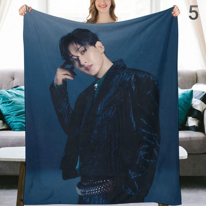 Super Junior Eunhyuk Blanket, SuJu Flannel Throw Blanket, Gifts for ELF