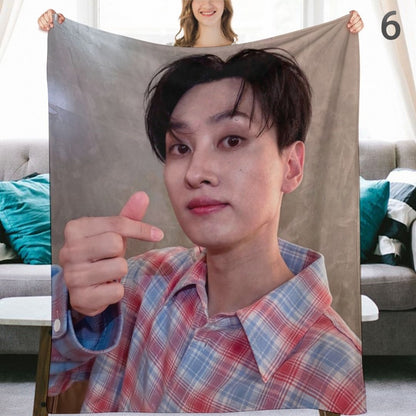 Super Junior Eunhyuk Blanket, SuJu Flannel Throw Blanket, Gifts for ELF