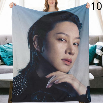Super Junior Heechul Blanket, SuJu Flannel Throw Blanket, Gifts for ELF