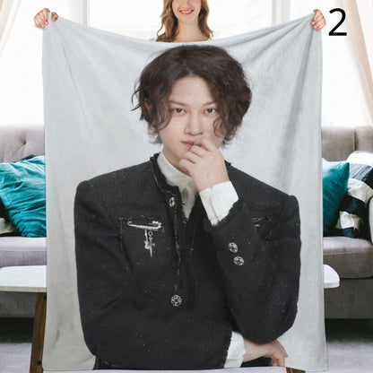 Super Junior Heechul Blanket, SuJu Flannel Throw Blanket, Gifts for ELF