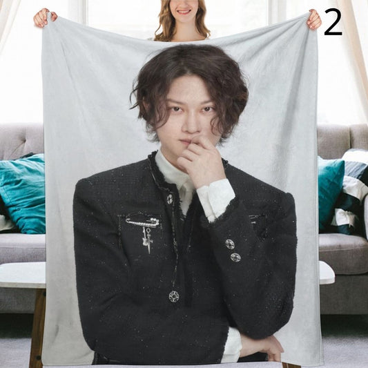 Super Junior Heechul Blanket, SuJu Flannel Throw Blanket, Gifts for ELF