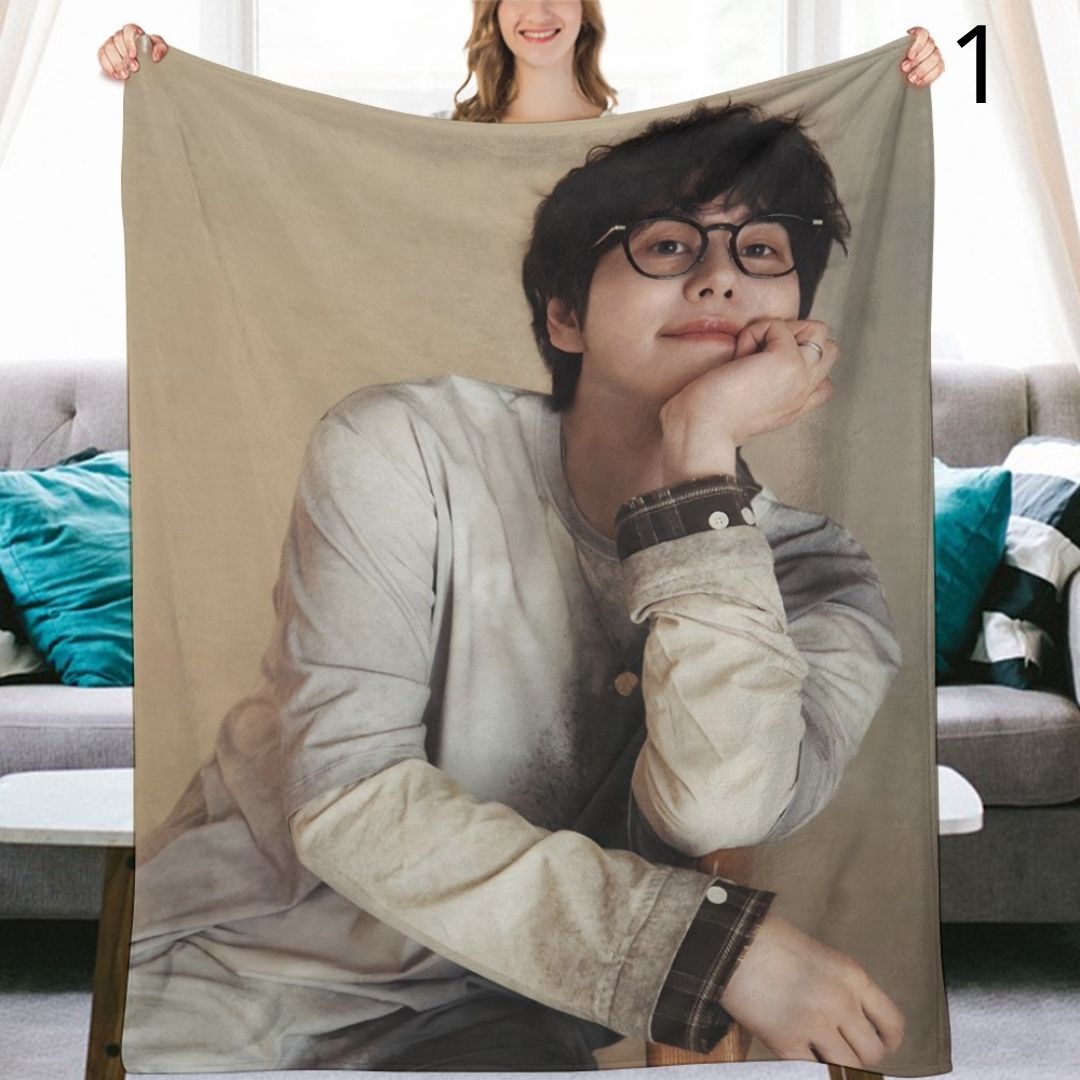 Super Junior Kyuhyun Blanket, SuJu Flannel Throw Blanket, Gifts for ELF