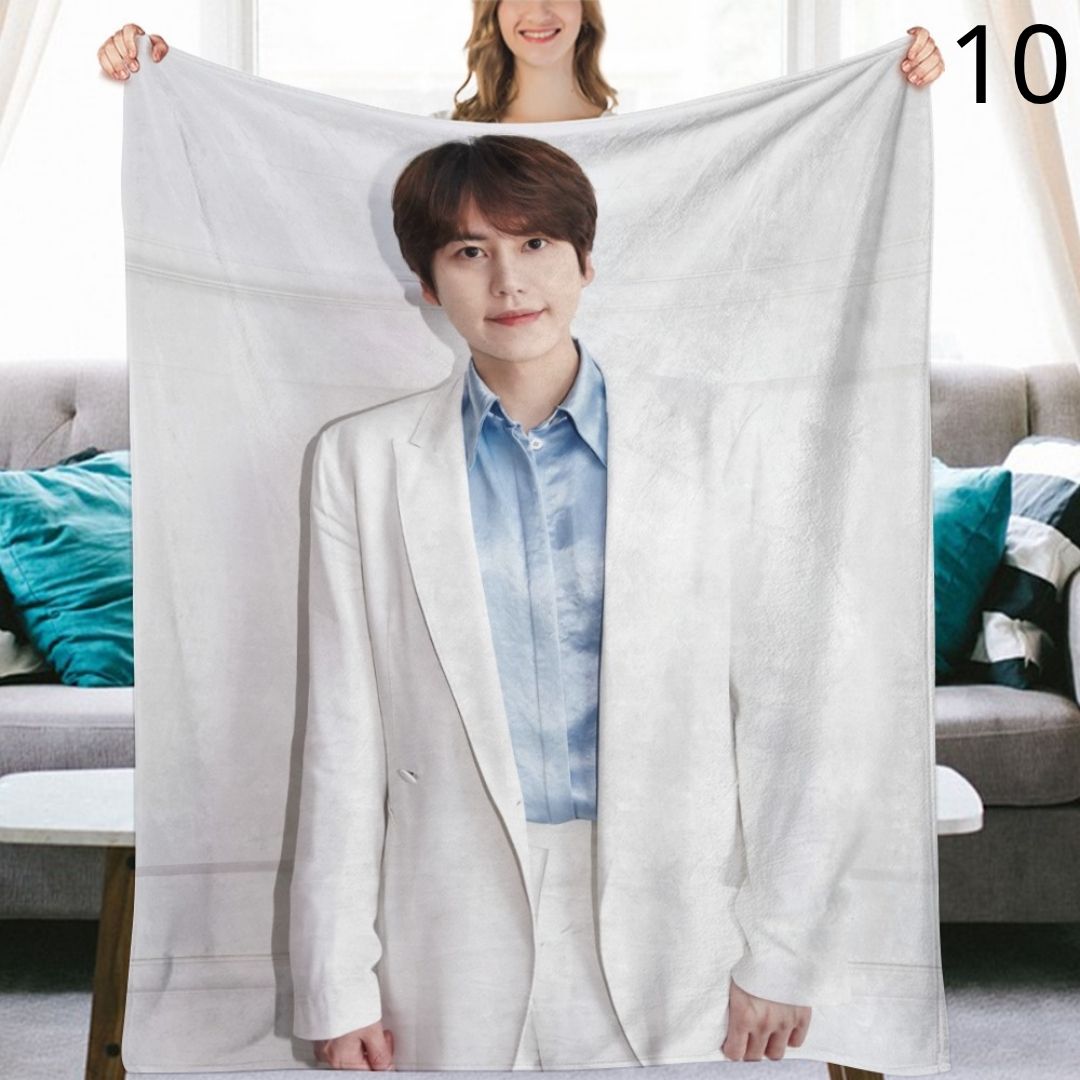 Super Junior Kyuhyun Blanket, SuJu Flannel Throw Blanket, Gifts for ELF
