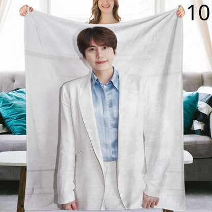 Super Junior Kyuhyun Blanket, SuJu Flannel Throw Blanket, Gifts for ELF