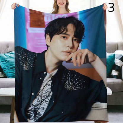 Super Junior Kyuhyun Blanket, SuJu Flannel Throw Blanket, Gifts for ELF
