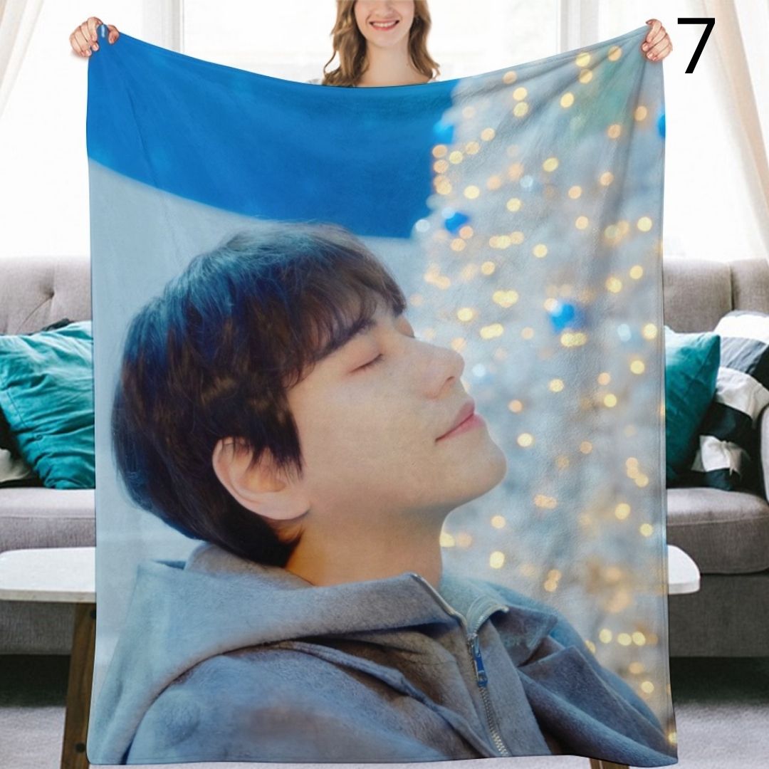 Super Junior Kyuhyun Blanket, SuJu Flannel Throw Blanket, Gifts for ELF