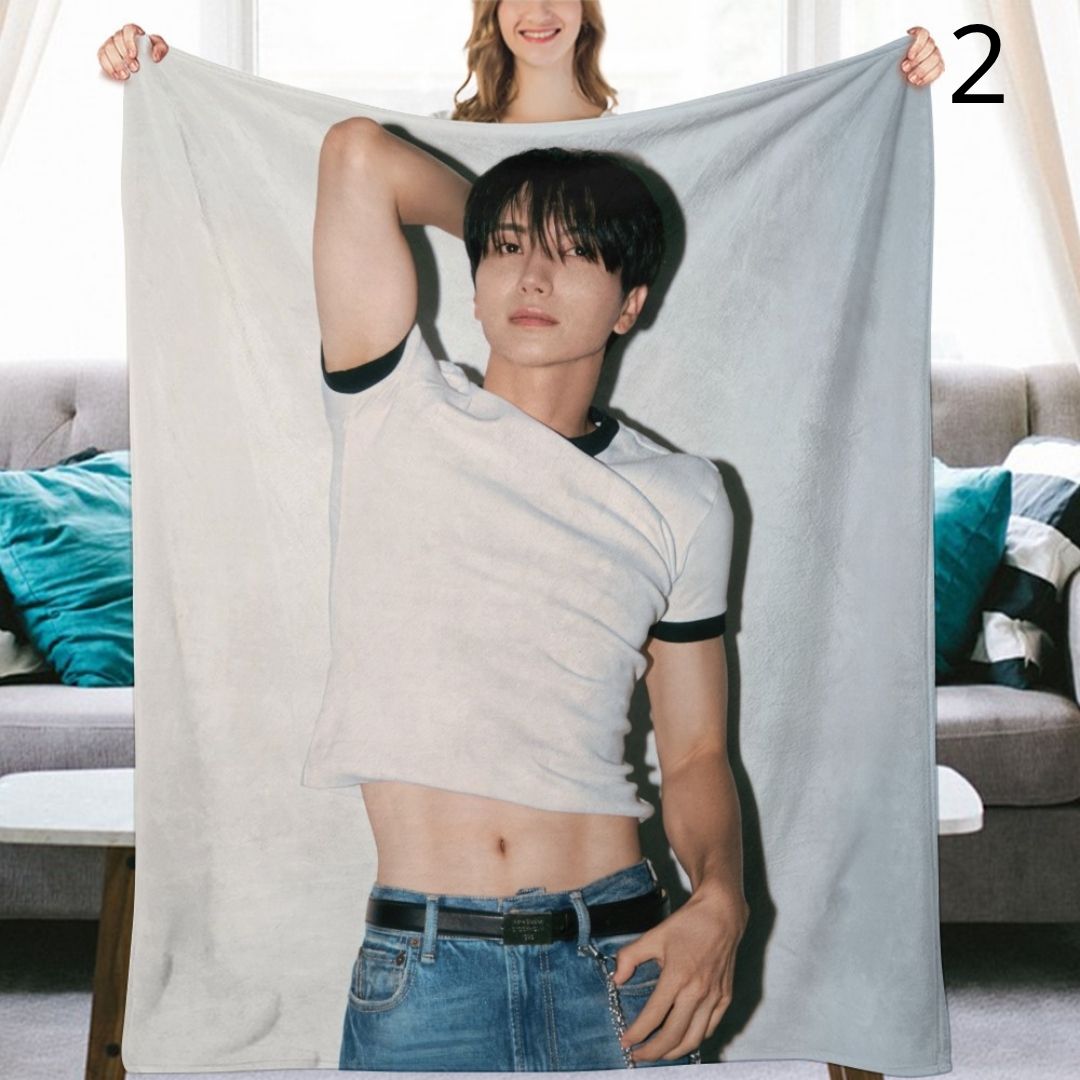 Super Junior Leeteuk Blanket, SuJu Flannel Throw Blanket, Gifts for ELF