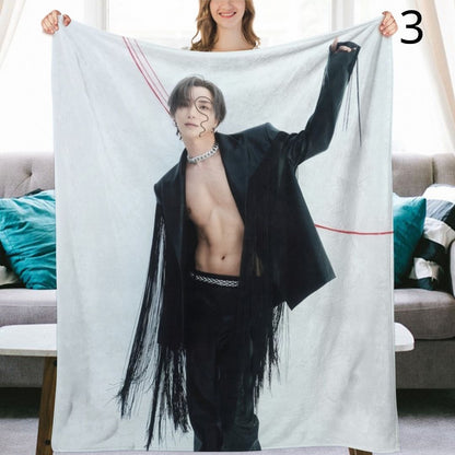 Super Junior Leeteuk Blanket, SuJu Flannel Throw Blanket, Gifts for ELF