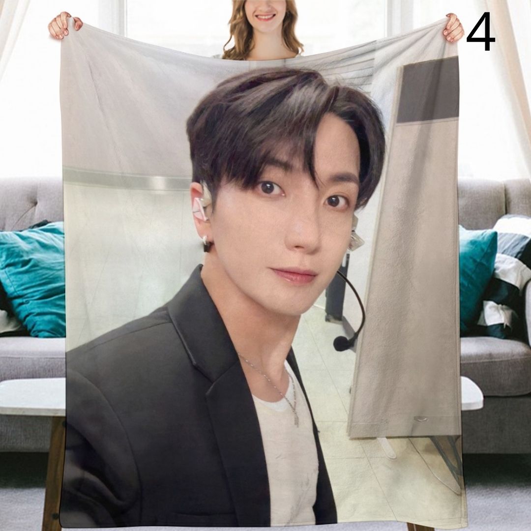 Super Junior Leeteuk Blanket, SuJu Flannel Throw Blanket, Gifts for ELF
