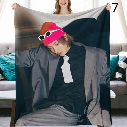 Super Junior Leeteuk Blanket, SuJu Flannel Throw Blanket, Gifts for ELF