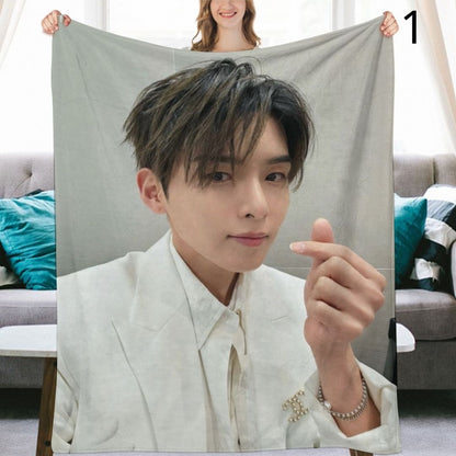 Super Junior Ryeowook Blanket, SuJu Flannel Throw Blanket, Gifts for ELF
