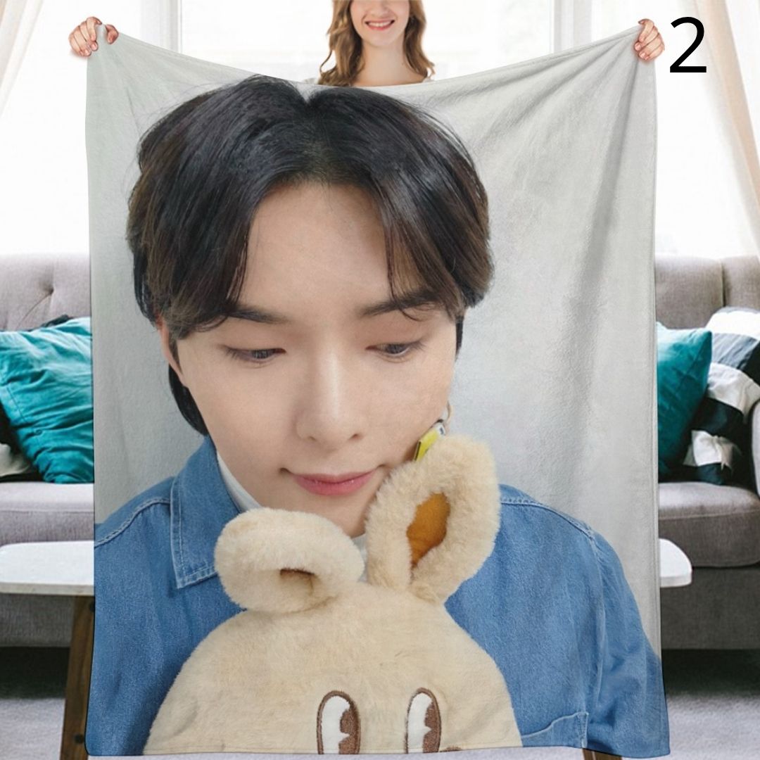 Super Junior Ryeowook Blanket, SuJu Flannel Throw Blanket, Gifts for ELF