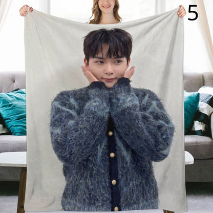 Super Junior Ryeowook Blanket, SuJu Flannel Throw Blanket, Gifts for ELF