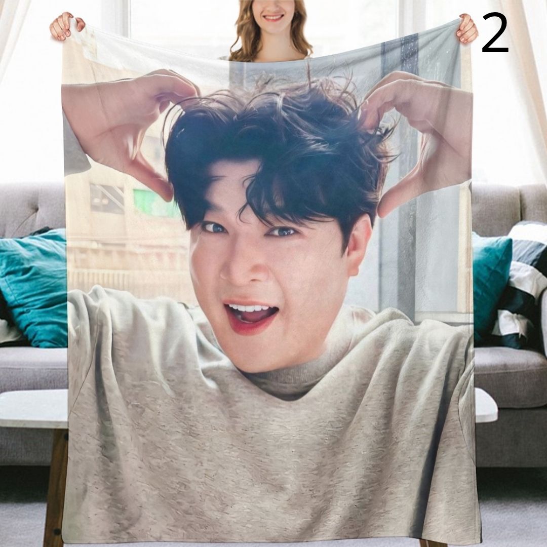 Super Junior Shindong Blanket, SuJu Flannel Throw Blanket, Gifts for ELF