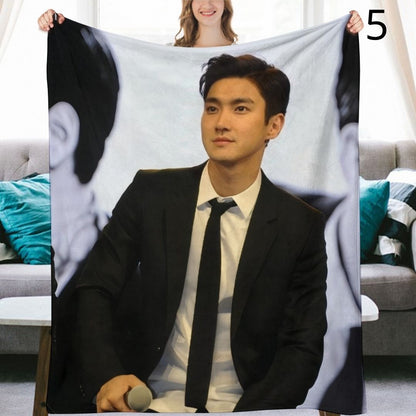 Super Junior Siwon Blanket, SuJu Flannel Throw Blanket, Gifts for ELF