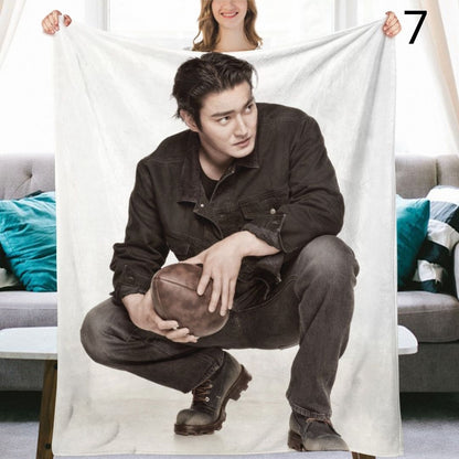 Super Junior Siwon Blanket, SuJu Flannel Throw Blanket, Gifts for ELF