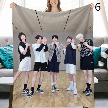 TOMORROW X TOGETHER Blanket, TXT Flannel Throw Blanket, Gifts for MOA