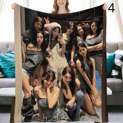 TWICE Blanket, TWICE Group Flannel Throw Blanket, Gifts for ONCE