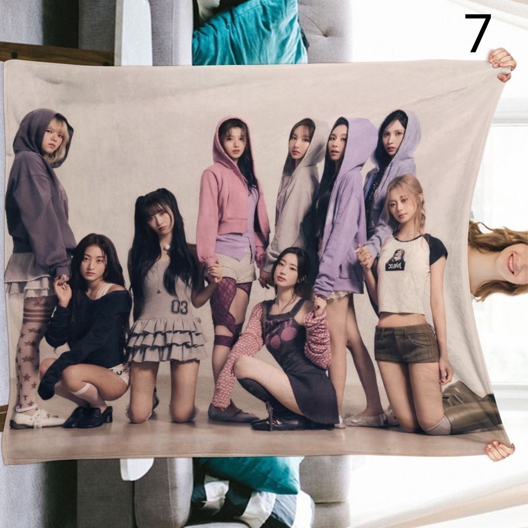 TWICE Blanket, TWICE Group Flannel Throw Blanket, Gifts for ONCE