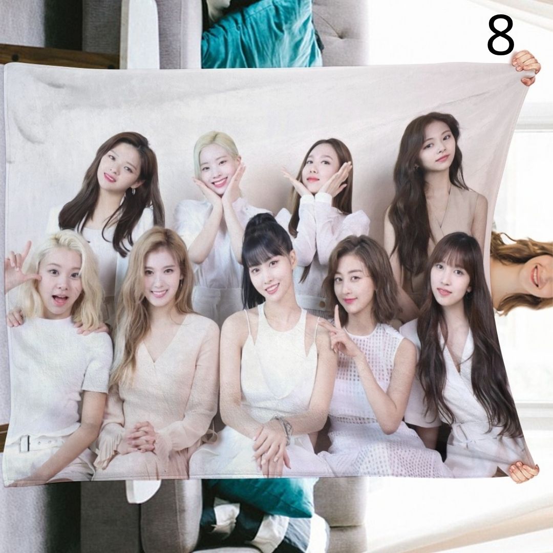 TWICE Blanket, TWICE Group Flannel Throw Blanket, Gifts for ONCE