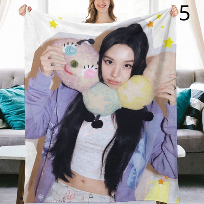 TWICE Chaeyoung Blanket, TWICE Flannel Throw Blanket, Gifts for ONCE
