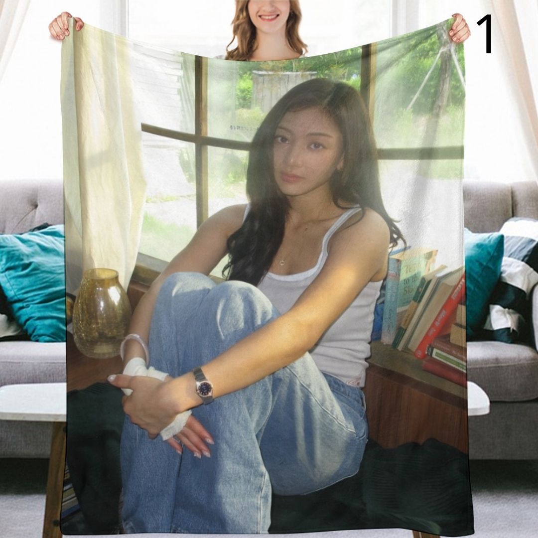 TWICE Jihyo Blanket, TWICE Flannel Throw Blanket, Gifts for ONCE