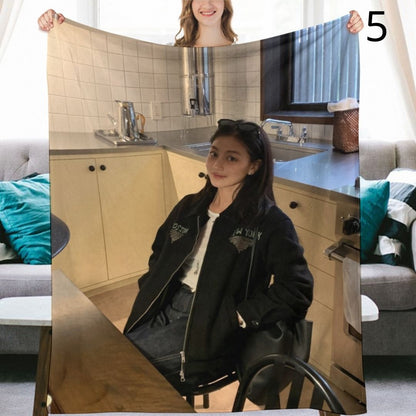 TWICE Jihyo Blanket, TWICE Flannel Throw Blanket, Gifts for ONCE