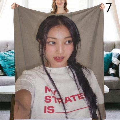 TWICE Jihyo Blanket, TWICE Flannel Throw Blanket, Gifts for ONCE