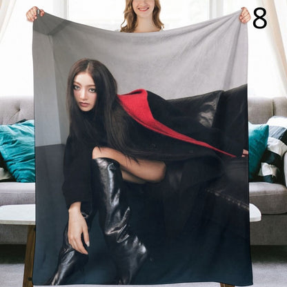 TWICE Jihyo Blanket, TWICE Flannel Throw Blanket, Gifts for ONCE