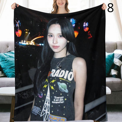 TWICE Mina Blanket, TWICE Flannel Throw Blanket, Gifts for ONCE