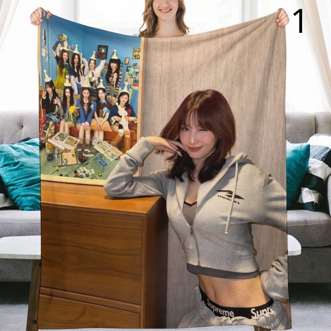 TWICE Momo Blanket, TWICE Flannel Throw Blanket, Gifts for ONCE