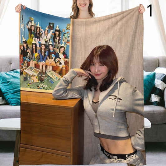 TWICE Momo Blanket, TWICE Flannel Throw Blanket, Gifts for ONCE