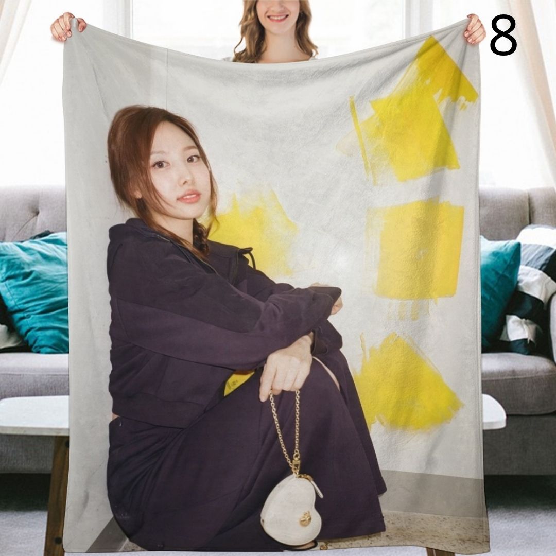 TWICE Nayeon Blanket, TWICE Flannel Throw Blanket, Gifts for ONCE