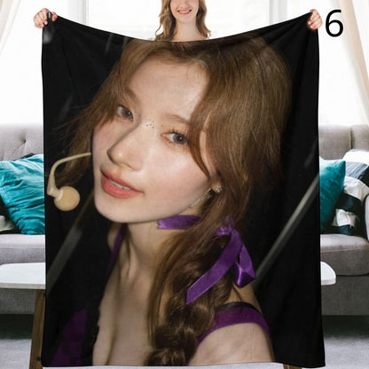 TWICE Sana Blanket, TWICE Flannel Throw Blanket, Gifts for ONCE